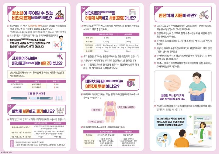 [서울=뉴시스] 비만치료제를 사용하는 청소년의 경우 모니터링이 필요하다. (사진=식품의약품안전처 블로그) 2026.03.22 photo@newsis.com *재판매 및 DB 금지