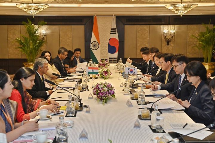 [서울=뉴시스] 박윤주 외교부 1차관, 한-인도 외교차관 회담 개최. (사진=외교부 제공) 2026.03.20 *재판매 및 DB 금지