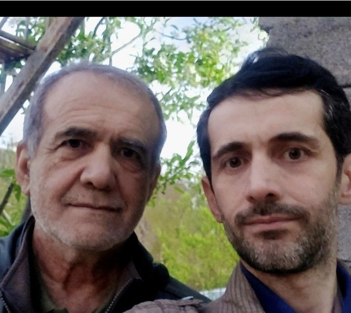 [서울=뉴시스] 마수드 페제시키안 이란 대통령과 아들 유세프 페제시키안.(출처: 유세프 페제시키안 텔레그램) 2026.03.22. *재판매 및 DB 금지