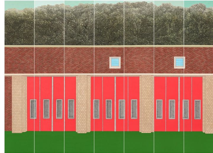 아무렇지 않은 장면_uneventful scene 30X192.6cm(each),7 penels 장지에 수묵 채색, 나무 2026 *재판매 및 DB 금지