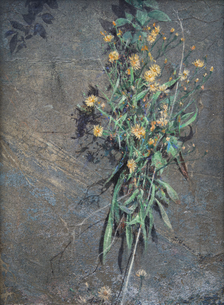 나들이-씀바귀, 75×55cm, Mixed media, 2024, 800만원 *재판매 및 DB 금지