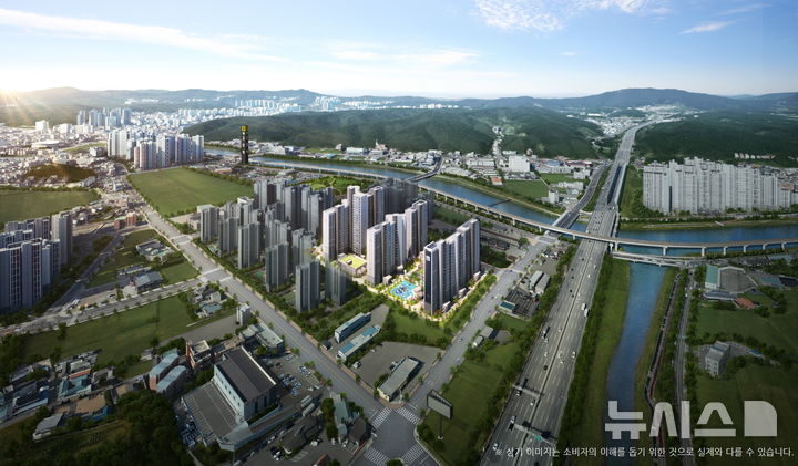 [서울=뉴시스] 동문건설의 용인 고림 동문 디 이스트 항공 조감도. photo@newsis.com