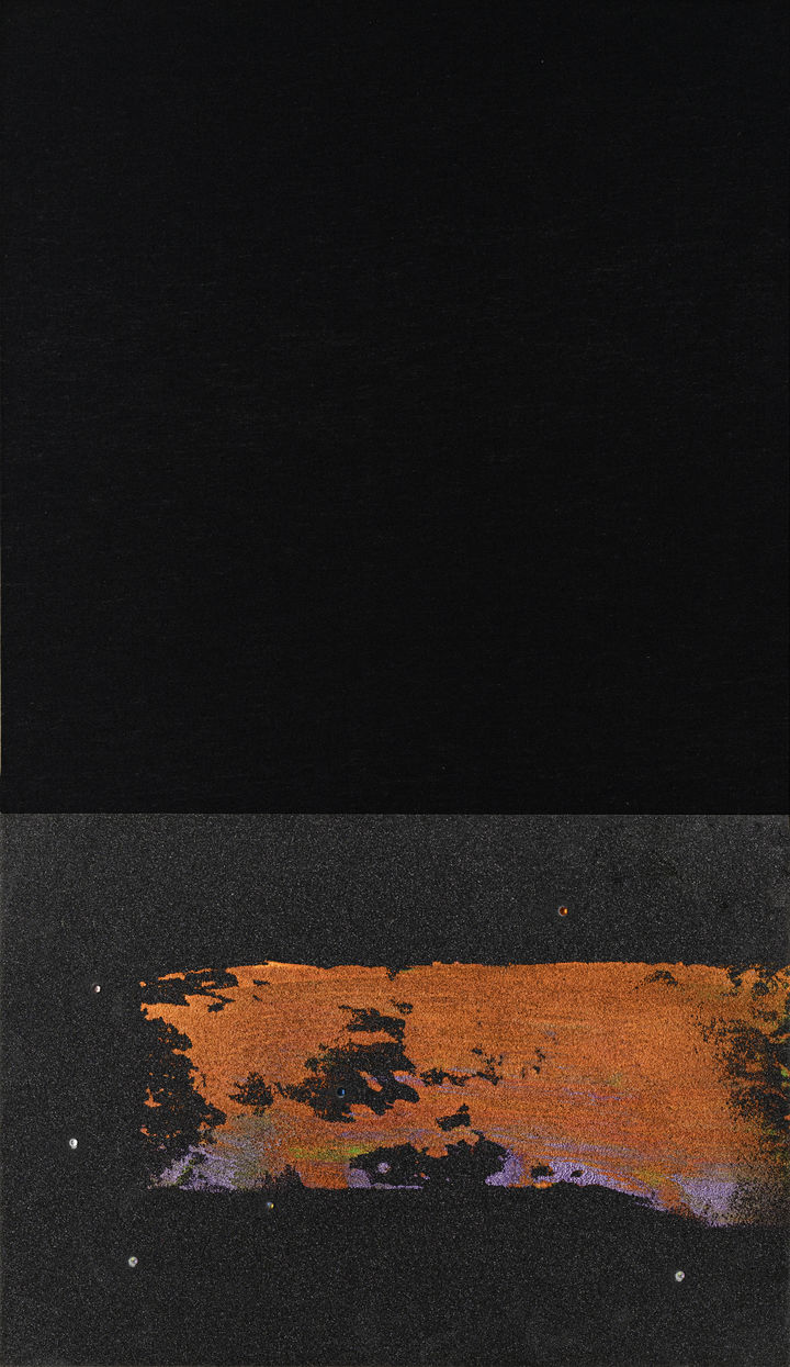 빛섬(Isle of Epiphany)2608, 67.5×38.5cm, 천에 혼합재료, 2026, 120만원 *재판매 및 DB 금지