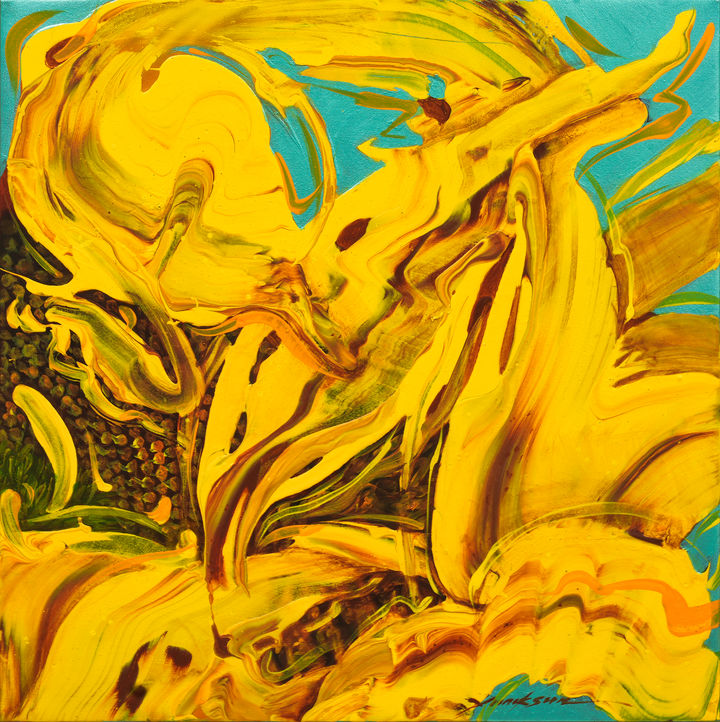 열정 바람을 만나다25-19, 48×48cm, 캔버스+복합채색, 2025, 480만원  *재판매 및 DB 금지