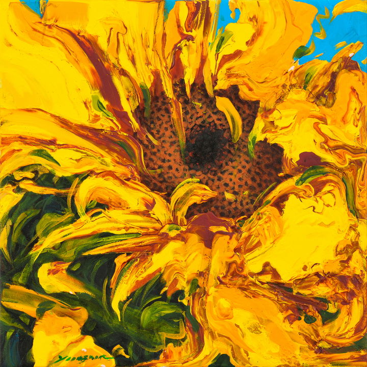 열정 바람에 흔들리다23-11, 31×31cm, 캔버스+복합채색, 2023, 300만원  *재판매 및 DB 금지