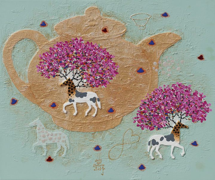 cosmos-고고학적 기상도, 45.5×53cm, Acrylic on canvas, 2025, 400만원 *재판매 및 DB 금지