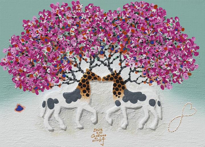 cosmos-고고학적 기상도, 24.2×33.4cm, Acrylic on canvas, 2025, 160만원 *재판매 및 DB 금지