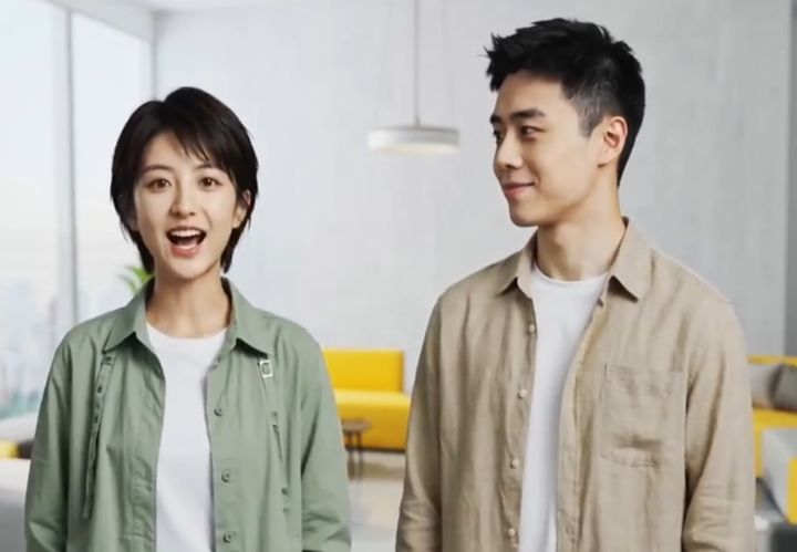 [서울=뉴시스] 지난 18일 중국의 드라마 제작사 유허그 미디어가 AI 배우 린시옌(왼쪽)과 친링웨를 공개했다. (사진=유허그 미디어 웨이보 캡처)