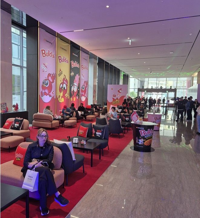 [서울=뉴시스] 이혜원 기자 = 24일 오후 서울 중구 삼양식품 명동 사옥 1층에서 '하우스 오브 번' 팝업스토어가 열렸다. *재판매 및 DB 금지