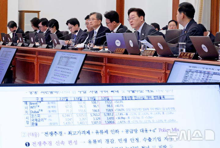 [서울=뉴시스] 최동준 기자 = 이재명 대통령이 24일 청와대에서 열린 국무회의에서 발언하고 있다. 2026.03.24. photocdj@newsis.com