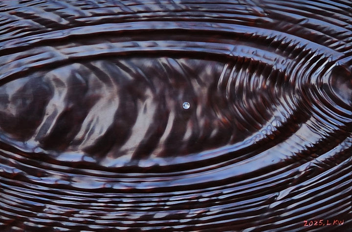 Wave-Circulation X, 38×57cm, Mixed media, 옻칠, 2025, 500만원 *재판매 및 DB 금지