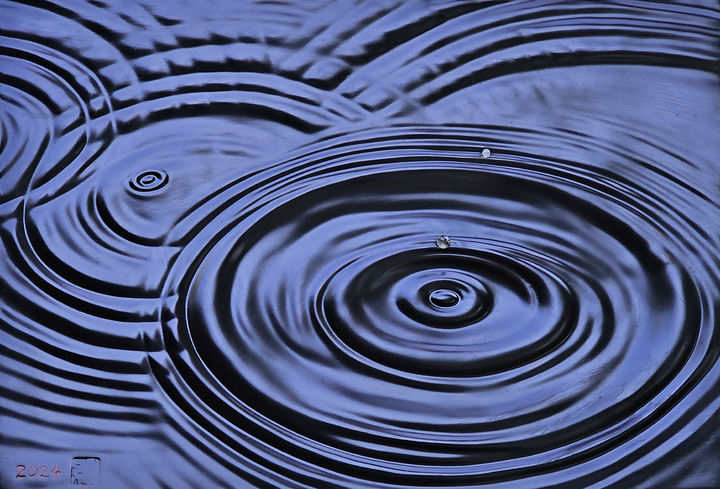 Wave-Circulation, 38×56cm, Mixed media, 옻칠, 2024, 500만원 *재판매 및 DB 금지