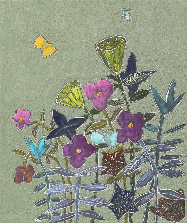 아름다운 동행 2, 73×61cm, Mixed media on canvas, 2023, 400만원 *재판매 및 DB 금지