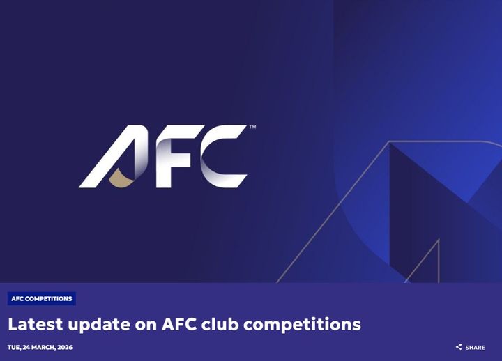 [서울=뉴시스] 아시아축구연맹(AFC), 서아시아 지역에서 열릴 예정인 챔피언스리그 엘리트(ACLE), 챔피언스리그2(ACL2), 챌린지리그 경기 일정 및 방식 확정. (사진=AFC 홈페이지 캡처) 2026.03.25. photo@newsis.com *재판매 및 DB 금지