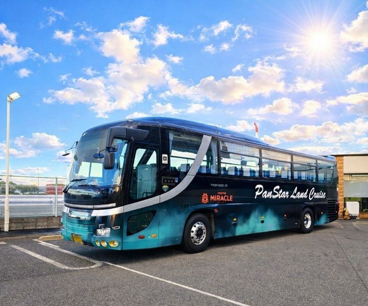 [부산=뉴시스] 4월1일부터 운행하는 팬스타그룹의 대마도 정기 순환버스. (사진=팬스타그룹 제공) 2026.03.25. photo@newsis.com *재판매 및 DB 금지