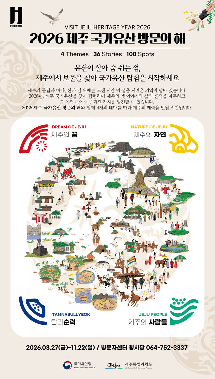 [제주=뉴시스] '2026 제주 국가유산 방문의 해' 포스터. (사진=제주도 제공) photo@newsis.com *재판매 및 DB 금지