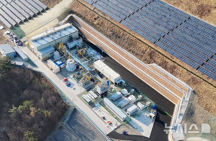 [서울=뉴시스] 삼성물산 김천 그린수소 생산시설.