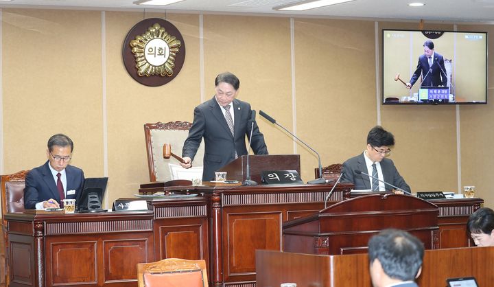 [거창=뉴시스] 거창군의회는 25일 제2차 본회의를 끝으로 7일간의 일정으로 제292회 임시회를 마무리했다. (사진=거창군의회 제공) 2026. 03. 25. photo@newsis.com&nbsp; *재판매 및 DB 금지