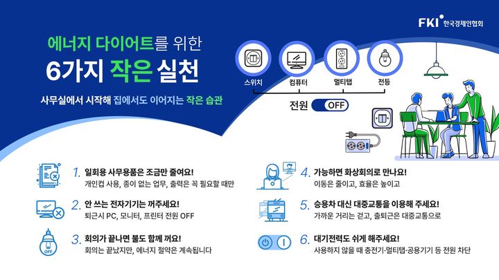 한국경제인협회의 에너지 다이어트를 위한 실천 방안. (자료=한경협 제공) *재판매 및 DB 금지