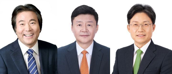 [울산=뉴시스] 6.3 울산시교육감 예비후보들. 사진 왼쪽부터 구광렬 울산대 명예교수, 김주홍 울산대 명예교수, 조용식 전 노옥희재단 이사장. photo@newsis.com *재판매 및 DB 금지