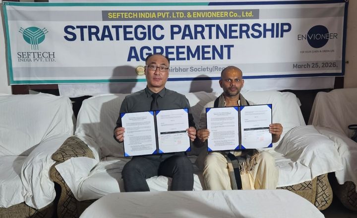 정영두 엔바이오니아 영업팀장, 란지트 세프테크 이사. (사진=엔바이오니아) *재판매 및 DB 금지