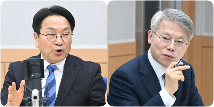 [광주=뉴시스] 더불어민주당 강기정(왼쪽)·민형배 전남광주특별시장 경선 후보. (사진=뉴시스 DB). photo@newsis.com *재판매 및 DB 금지