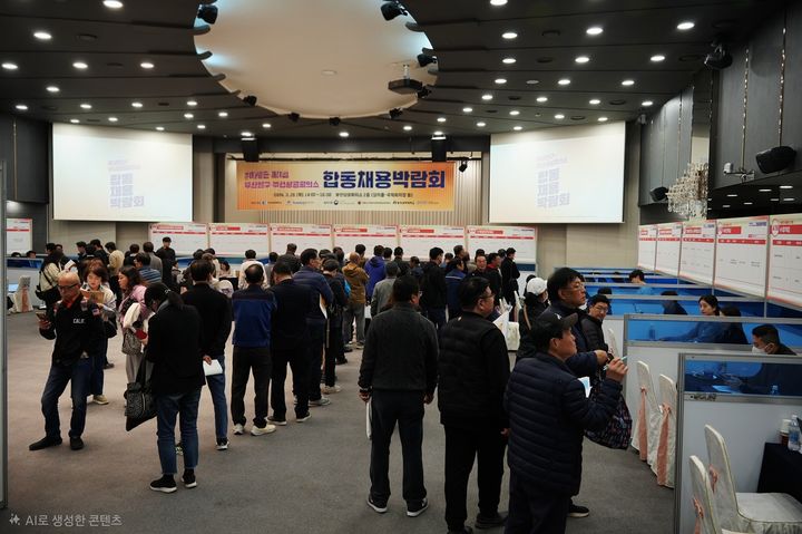 [부산=뉴시스] 부산상공회의소(부산상의)와 부산진구가 26일 오후 부산상의회관에서 '제1회 합동 채용박람회'를 개최했다. (사진=부산상공회의소 제공) 2026.03.26. photo@newsis.com *재판매 및 DB 금지