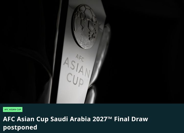 [서울=뉴시스] 2027 아시안컵 조 추첨식 연기를 알린 아시아축구연맹(AFC). (사진=AFC 홈페이지 캡처) 2026.03.26. photo@newsis.com *재판매 및 DB 금지