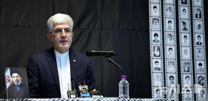 [서울=뉴시스] 최진석 기자 = 사이드 쿠제치 주한 이란대사가 26일 서울 용산구 주한 이란 대사관에서 긴급기자회견을 하고 있다. 2026.03.26. myjs@newsis.com