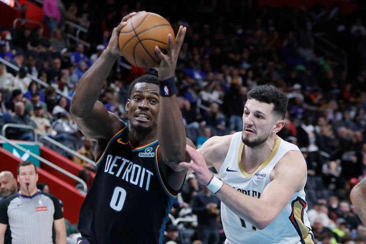 [디트로이트=AP/뉴시스] 미국프로농구(NBA) 디트로이트 피스턴스의 제일런 듀렌. 2026.03.26.