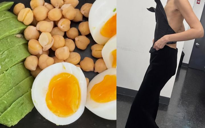 [서울=뉴시스] 최근 프랑스에서 열린 파리 패션 위크 런웨이에 서 모델 몸매를 보여준 방송인 홍진경(50)이 식단을 공개했다. (사진=홍진경 인스타그램 캡처) *재판매 및 DB 금지