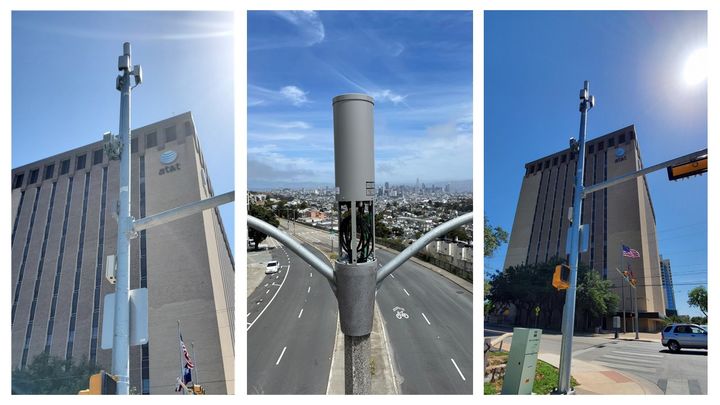 오늘이엔엠은 AT&T와 에릭슨의 오픈랜 기반 네트워크 현대화 프로젝트에 스몰셀 안테나 핵심 벤더로 참여하고 있다. 사진은 프로젝트를 통해 미국 전역에 설치된 오늘이엔엠의 스몰셀 안테나. (사진=오늘이엔엠) *재판매 및 DB 금지