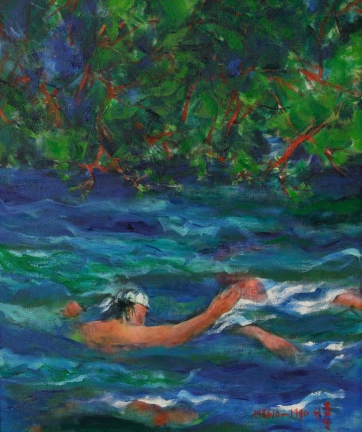 서용선, 엄흥도, 청룡포 노산군. 1986~1990. 캔버스에 유채 85x70cm *재판매 및 DB 금지