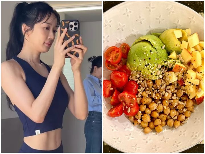 [서울=뉴시스] 배우 이청아가 아침 식단으로 아보카도와 병아리콩이 들어간 샐러드를 선택해 눈길을 끌고 있다. (사진=이청아 인스타그램 캡처) *재판매 및 DB 금지