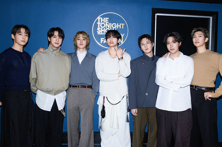 [서울=뉴시스] 방탄소년단 팰런쇼. (사진 = 빅히트 뮤직 제공) 2026.03.27. photo@newsis.com *재판매 및 DB 금지