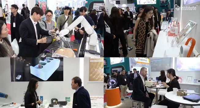 [서울=뉴시스] 시지바이오 KIMES 2026 부스 전경. 현장에서 해외 바이어와 참관객을 대상으로 제품 시연과 상담이 진행되고 있는 모습 (사진=시지바이오 제공) 2026.03.29. photo@newsis.com *재판매 및 DB 금지