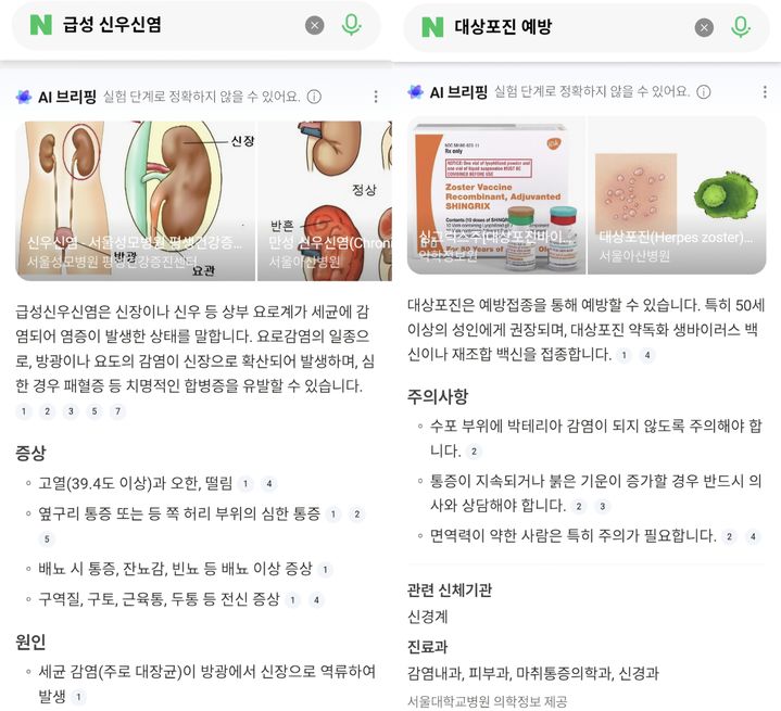 [서울=뉴시스] 건강 주제 AI 브리핑 예시. (사진=네이버 제공) 2026.03.29. photo@newsis.com *재판매 및 DB 금지