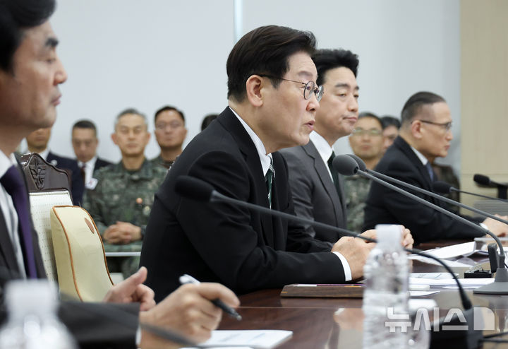 [서울=뉴시스] 고범준 기자 = 이재명 대통령이 27일 서울 용산 국방부에서 열린 전군주요지휘관회의에서 발언하고 있다. (청와대통신사진기자단) 2026.03.27. bjko@newsis.com