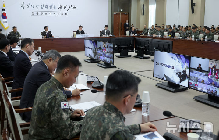 [서울=뉴시스] 고범준 기자 = 이재명 대통령이 27일 서울 용산 국방부에서 열린 전군주요지휘관회의에서 발언하고 있다. (청와대통신사진기자단) 2026.03.27. bjko@newsis.com