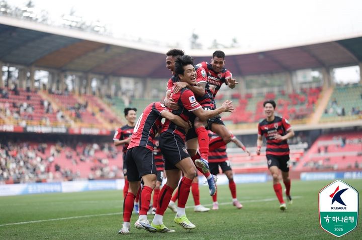 [서울=뉴시스]K리그1 포항 이호재 결승골. (사진=한국프로축구연맹 제공)