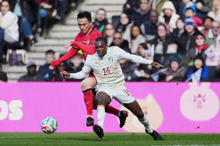 [밀턴케인스=AP/뉴시스]홍명보호 수비수 조유민. 2026.03.28.