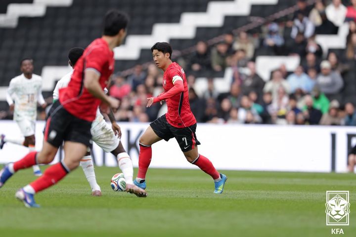 [서울=뉴시스]홍명보호 손흥민. (사진=대한축구협회 제공)