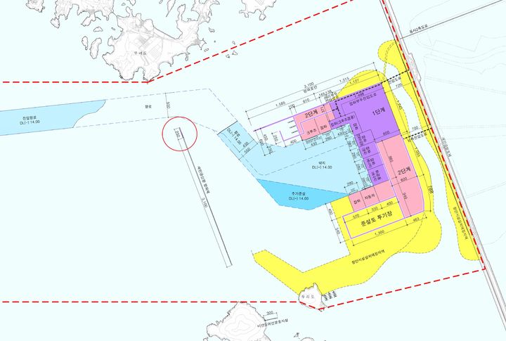 [서울=뉴시스] 새만금항 신항 계획평면도. 2026.03.29. photo@newsis.com *재판매 및 DB 금지