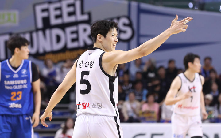 [서울=뉴시스] 프로농구 수원 KT의 김선형. (사진=KBL 제공) *재판매 및 DB 금지