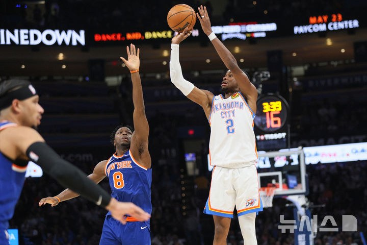 [오클라호마시티=AP/뉴시스] 미국프로농구(NBA) 오클라호마시티 선더의 셰이 길저스 알렉산더. 2026.03.29.