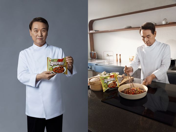 [서울=뉴시스] 농심이 짜파게티의 새로운 브랜드 모델로 중식 요리 대가 후덕죽 셰프를 발탁하고 공동 개발한 특별 레시피 '라초 짜파게티'를 공개한다.(사진=농심) *재판매 및 DB 금지