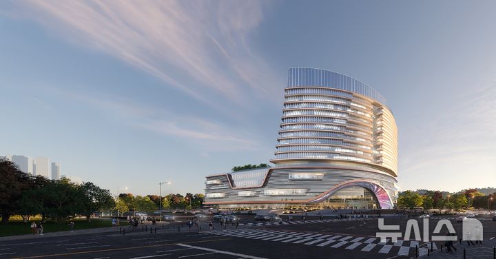 [서울=뉴시스] 자율형 AI 기반 스마트 미래병원으로 탄생할 '고려대학교 동탄병원' 조감도. (사진=고대의료원 제공)