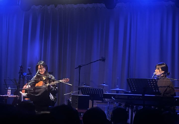 [서울=뉴시스] 이재훈 기자 = 강아솔, 전진희. 벨로주 페어웰 공연 중. 2026.03.30. realpaper7@newsis.com *재판매 및 DB 금지