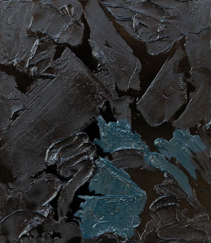 자화상3, 53×45.5cm, 판넬에 옻칠·베·황토, 2022, 400만원  *재판매 및 DB 금지