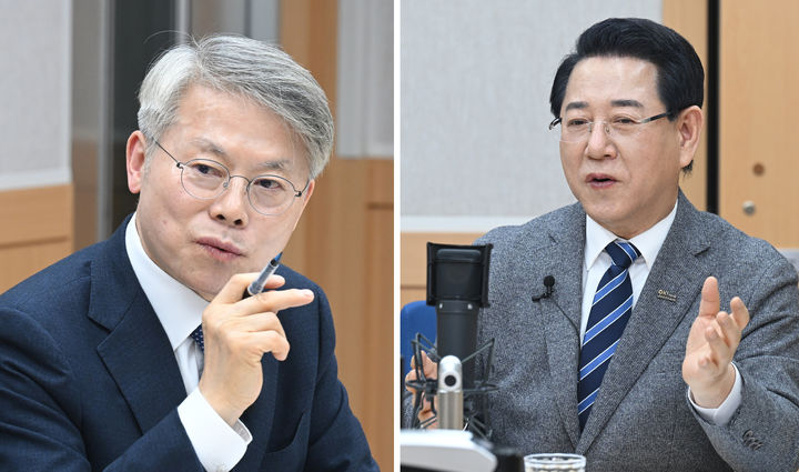 민형배 후보와 김영록 후보. (사진=뉴시스DB) *재판매 및 DB 금지